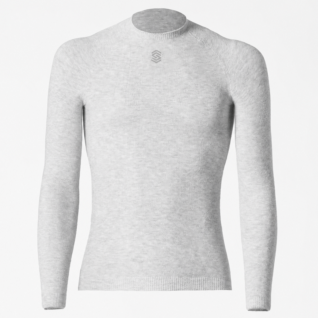 Maillot sous-vêtement manches longues Silverskin Core Light Warm col rond - Gris