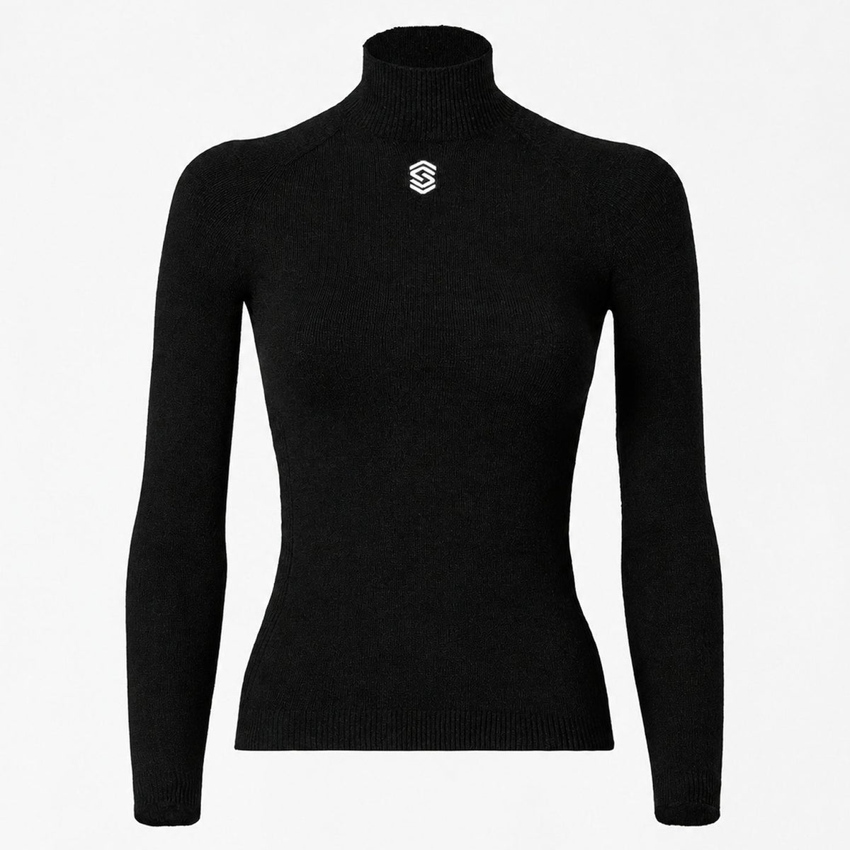 Maillot interior de manga larga Silverskin Core Warm cuello alto - Negro