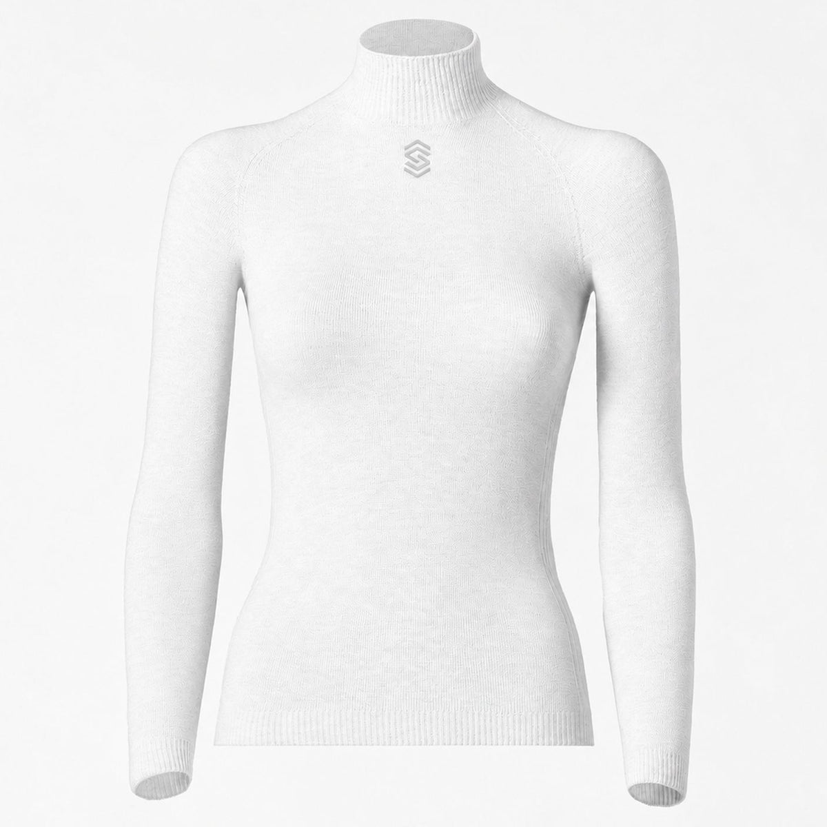 Maillot interior de manga larga Silverskin Pro Warm cuello alto - Blanco