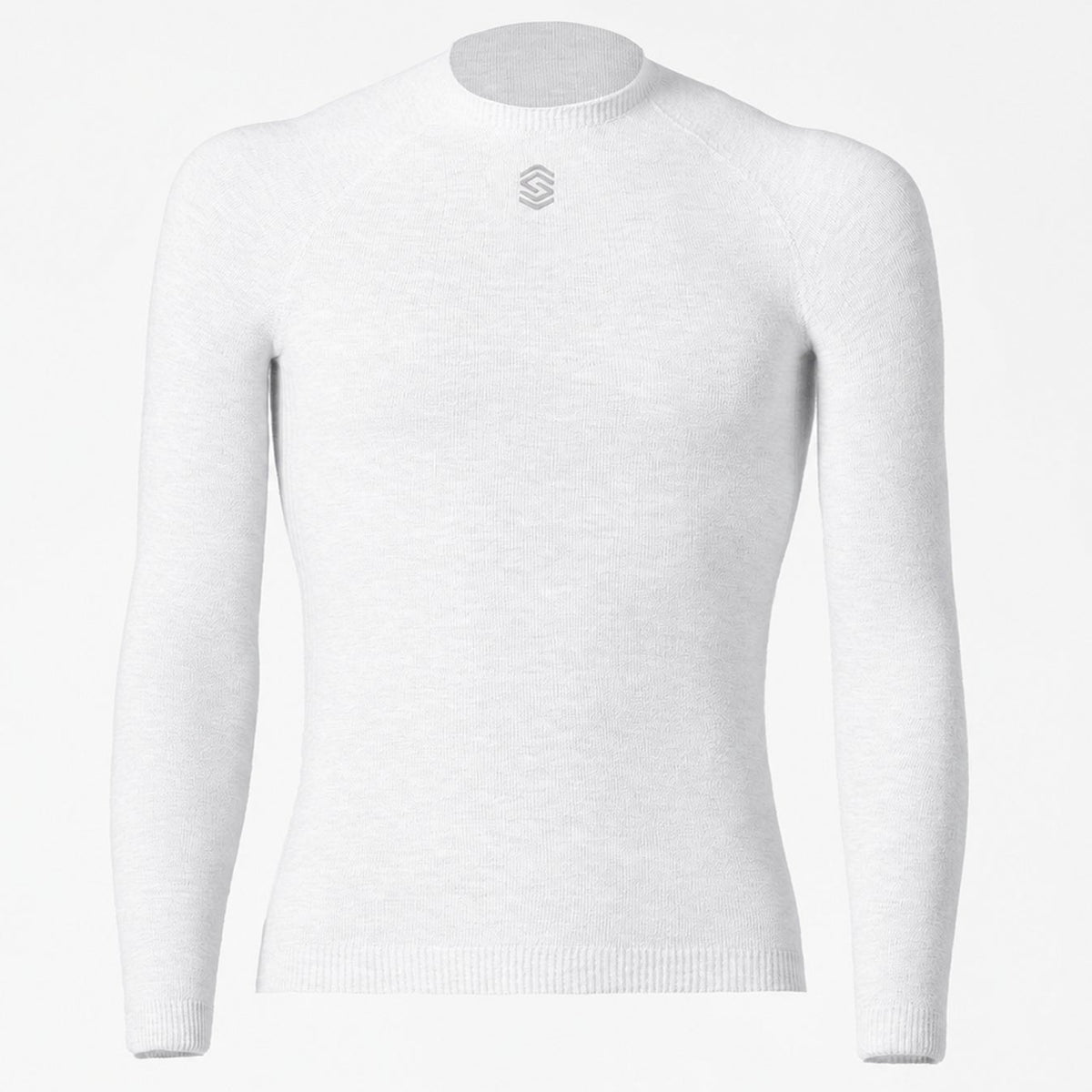 Maillot interior de manga larga Silverskin Pro Warm cuello redondo - Blanco