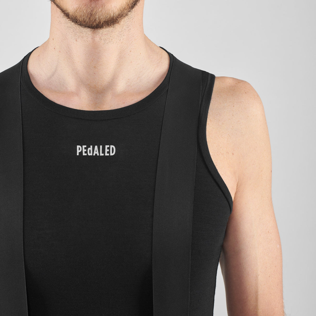 Maglia intima senza maniche Pedaled Element Merino - Nero PEdALED