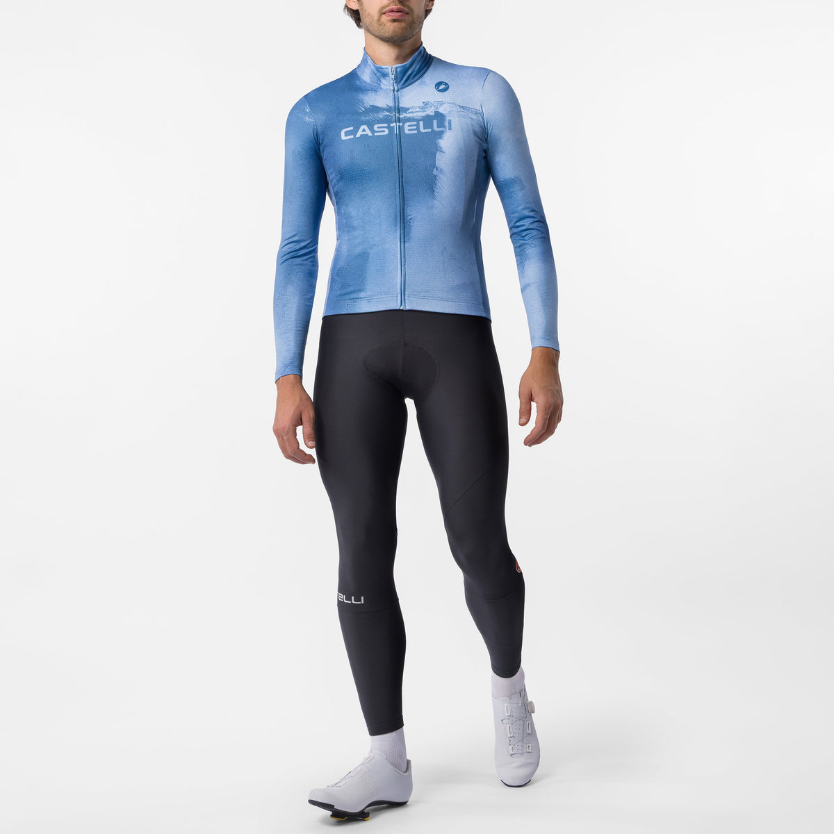 Maillot mangas largas Castelli Nebula Thermal - Azul