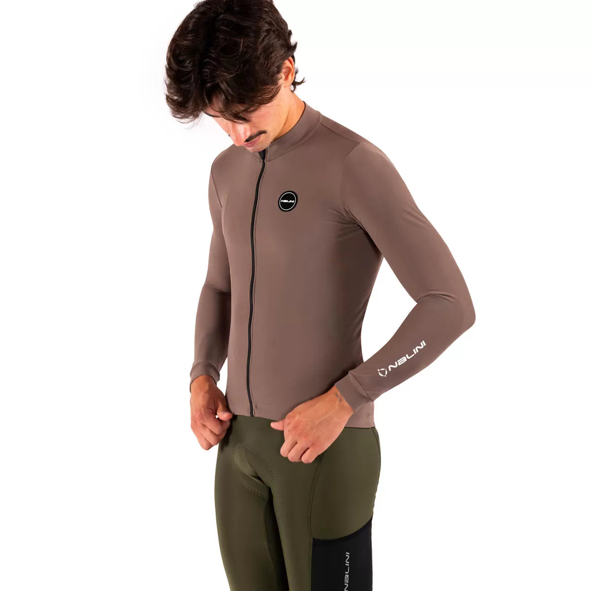Nalini New Soft Wrap J1 Langarmtrikot - Brown Bark