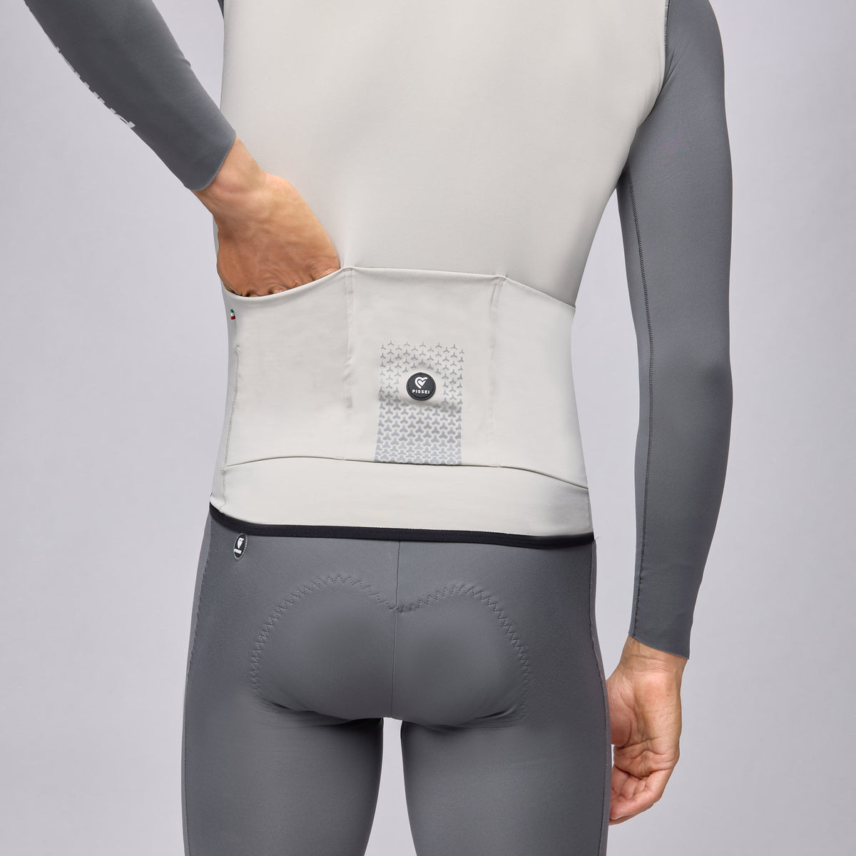 Langarmtrikot Pissei Primapelle Bicolor - Grau Pissei