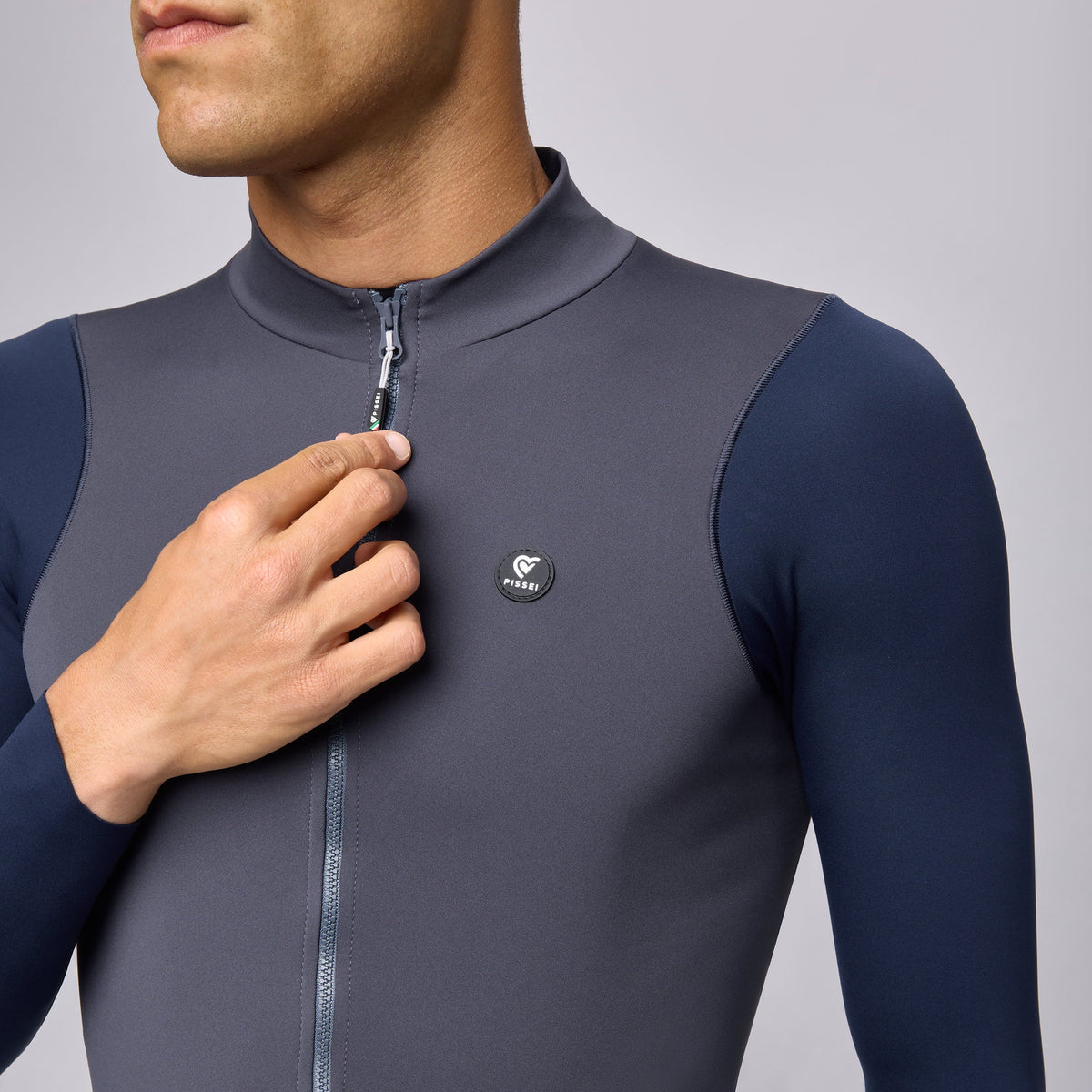 Maillot de manga larga Pissei Primapelle Bicolor - Gris azul