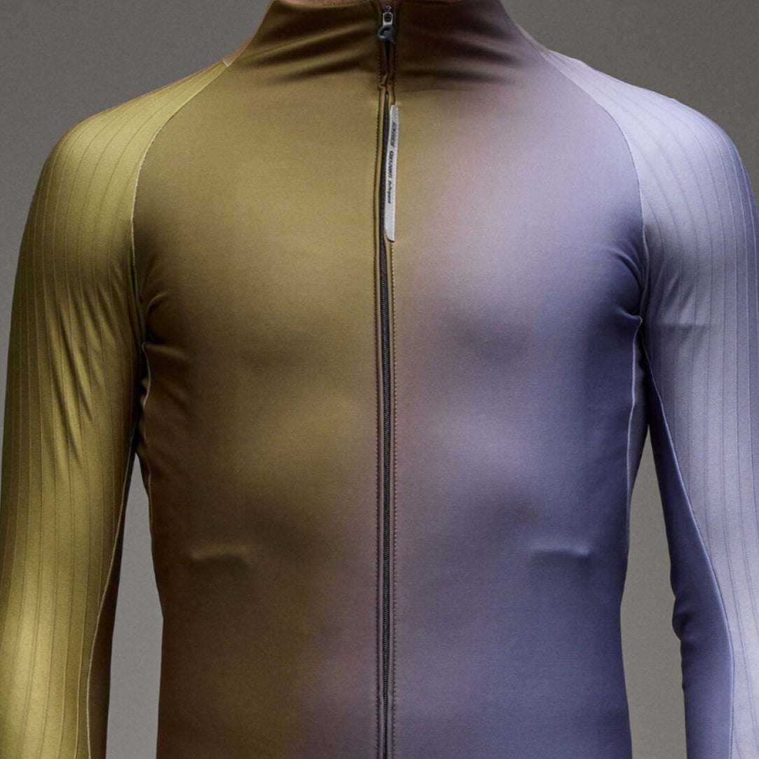 Maglia maniche lunghe Q36.5 Gregarius Hybrid Big Fade - Verde Q36.5