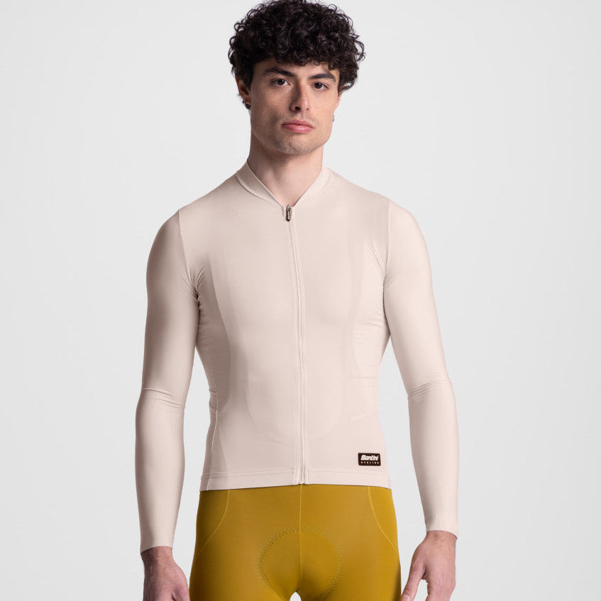 Santini Ready To Ride long sleeve jersey - Beige