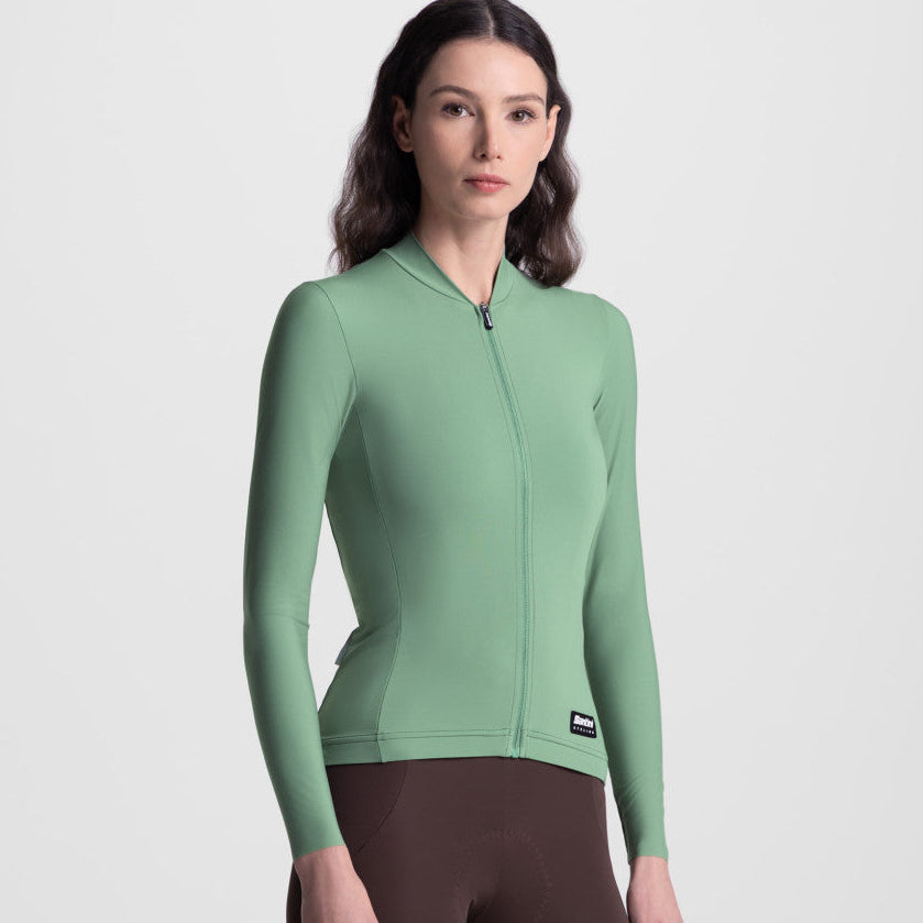 Santini Ready To Ride langarmtrikot - Grün
