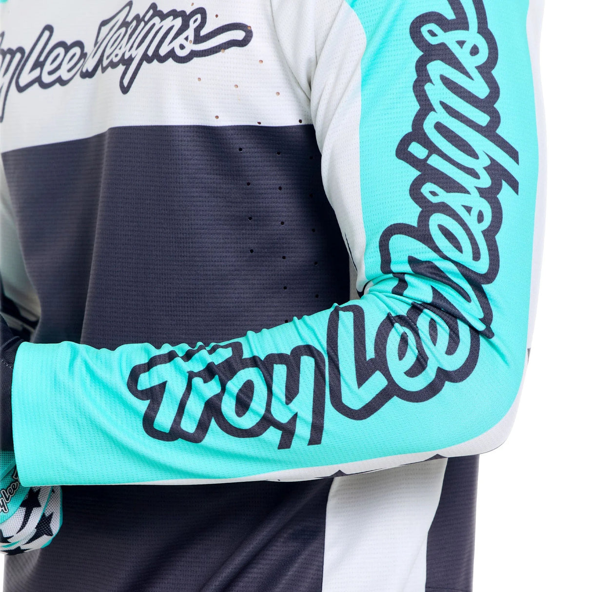 Maglia maniche lunghe Troy Lee Designs Yo Moto - Nero azzurro Troy Lee Designs