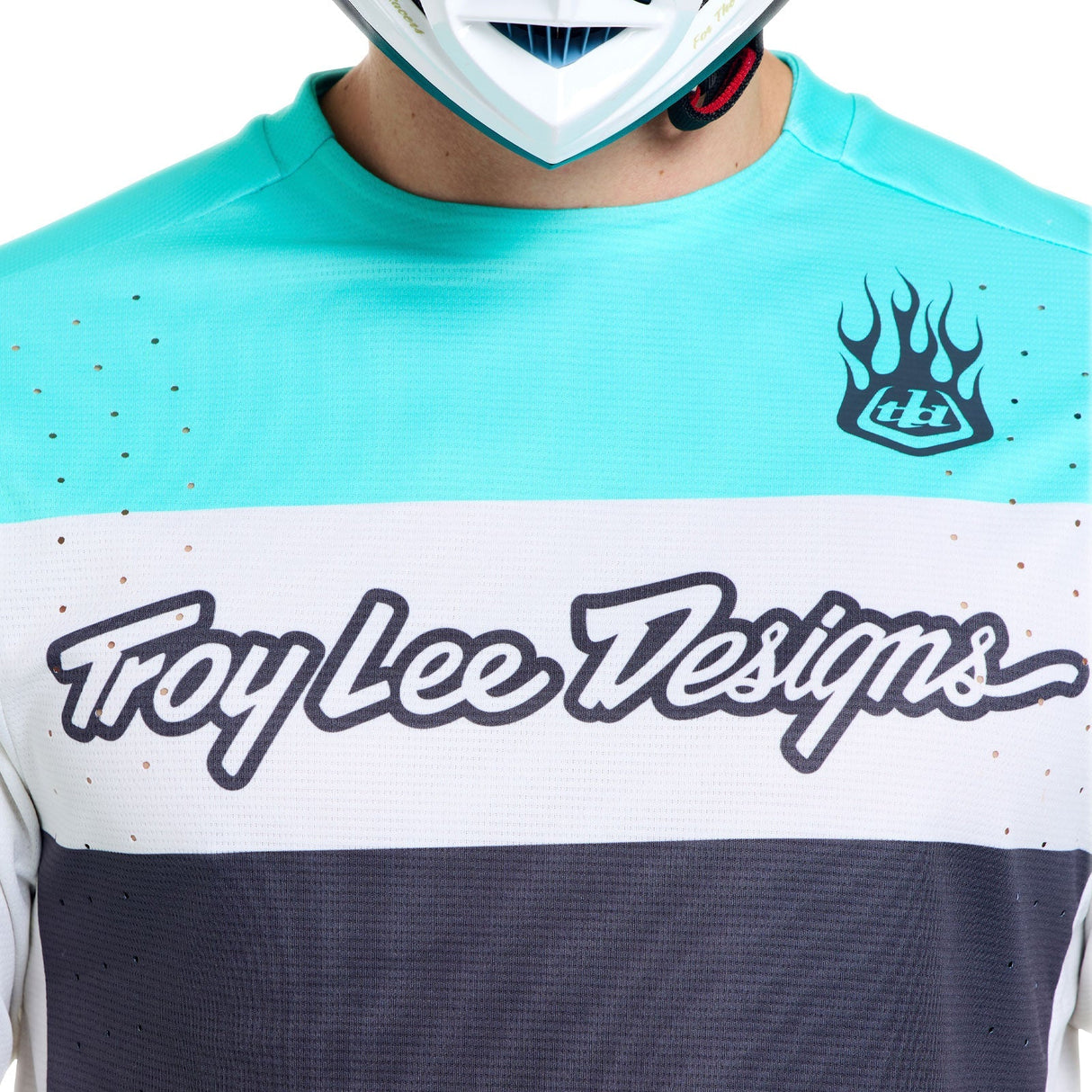 Maglia maniche lunghe Troy Lee Designs Yo Moto - Nero azzurro Troy Lee Designs