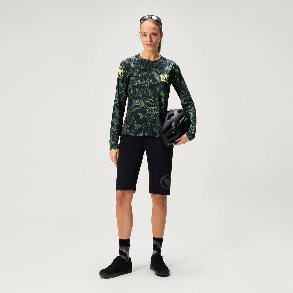 Maglia maniche lunghe donna Endura LTD PRINTED - Verde Endura