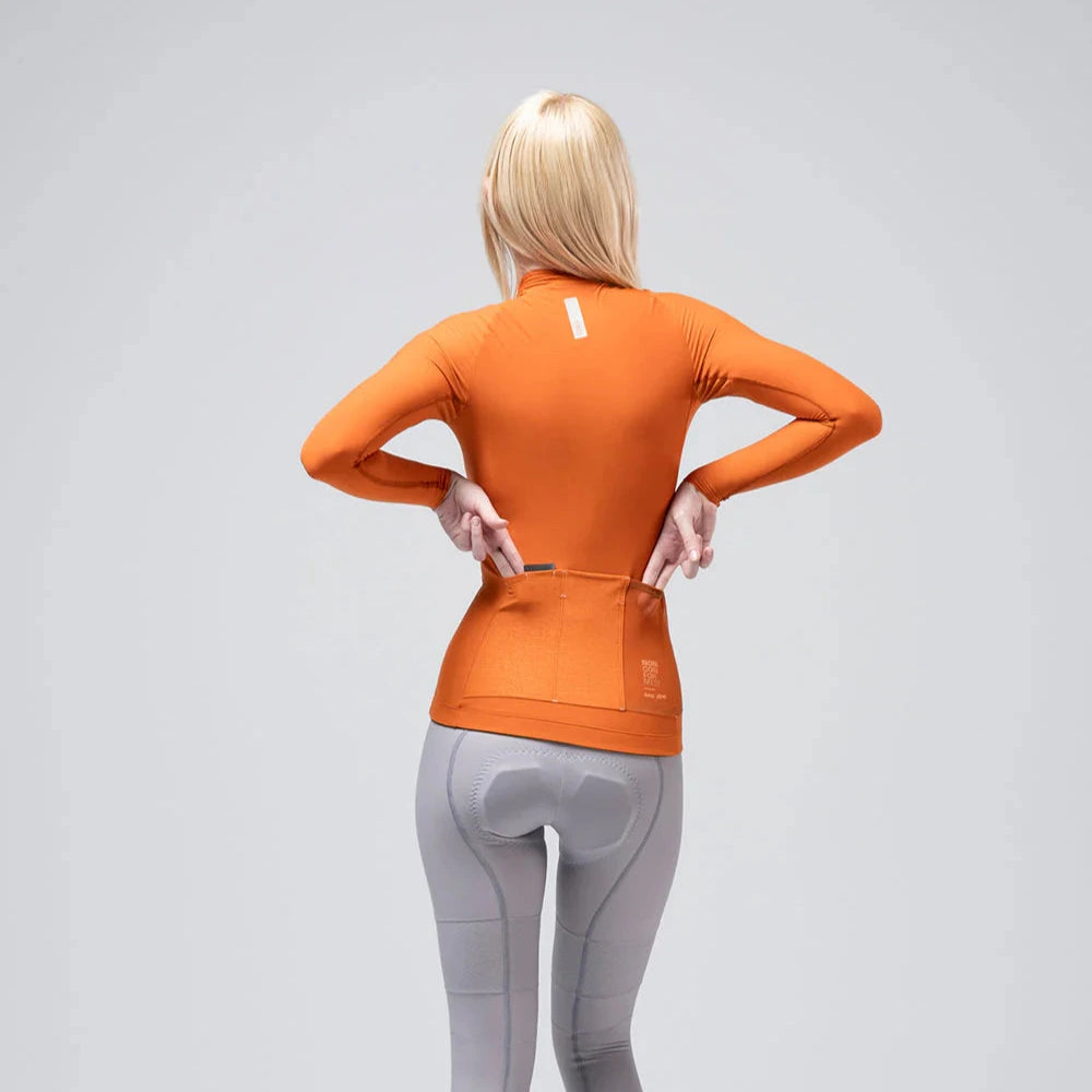 Maglia maniche lunghe donna Gobik Pacer Solid 2.0 Thai - Arancio Gobik