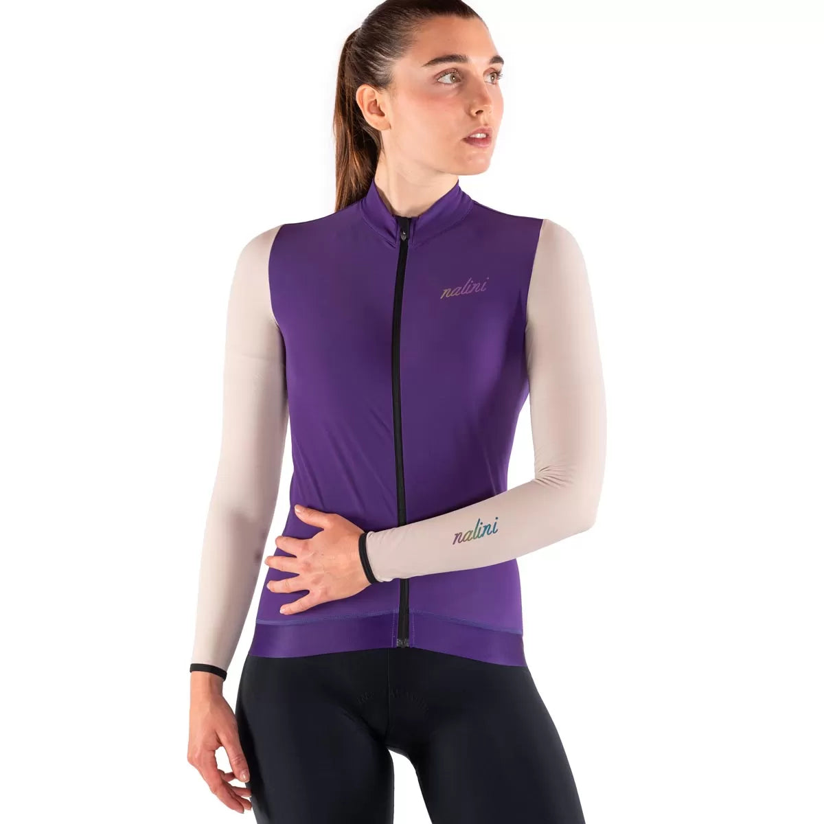 Maglia maniche lunghe donna Nalini New Wrap LS - Viola Nalini