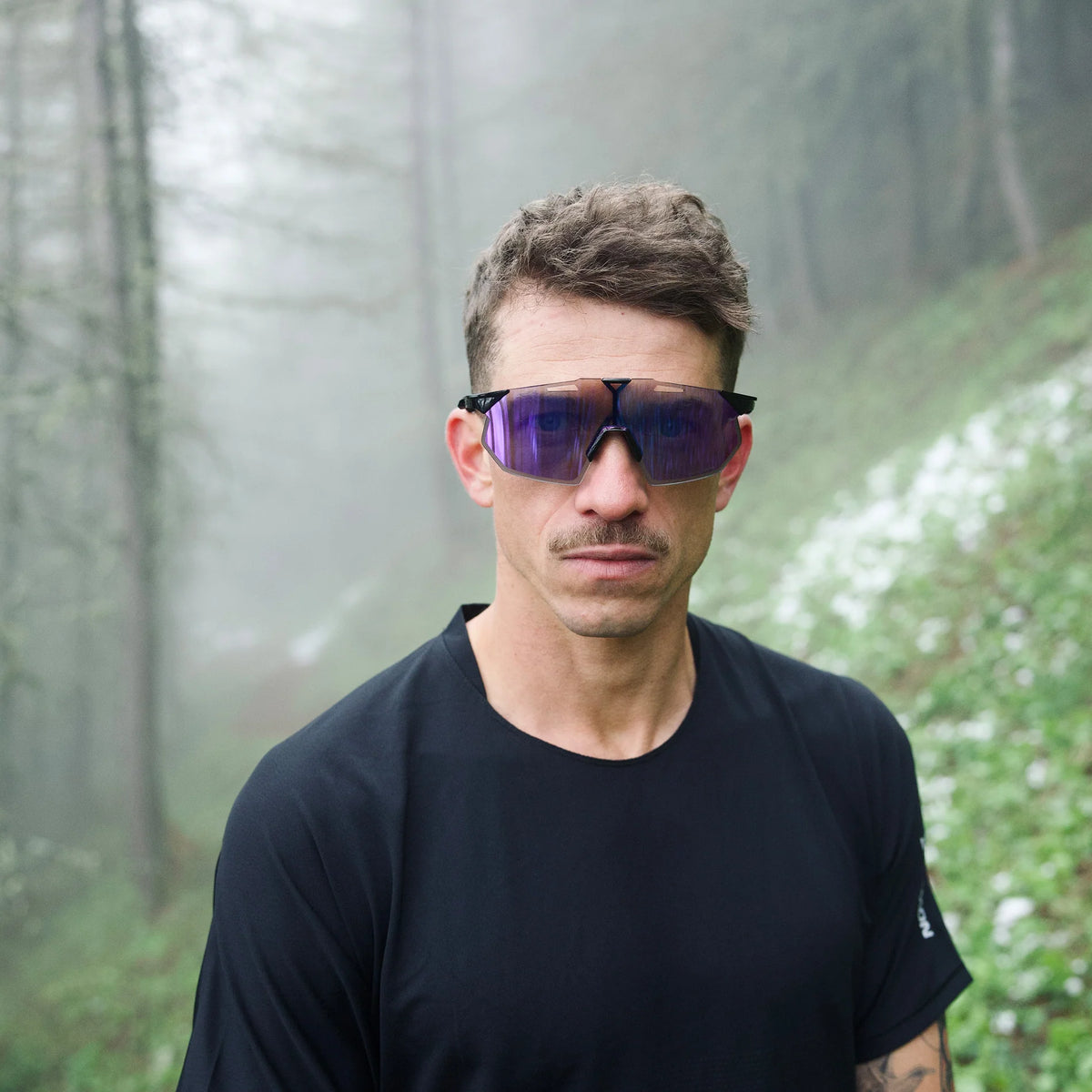 Occhiali 100% Hypercraft SQ - Gloss Black Photochromic Purple Mirror 100percent