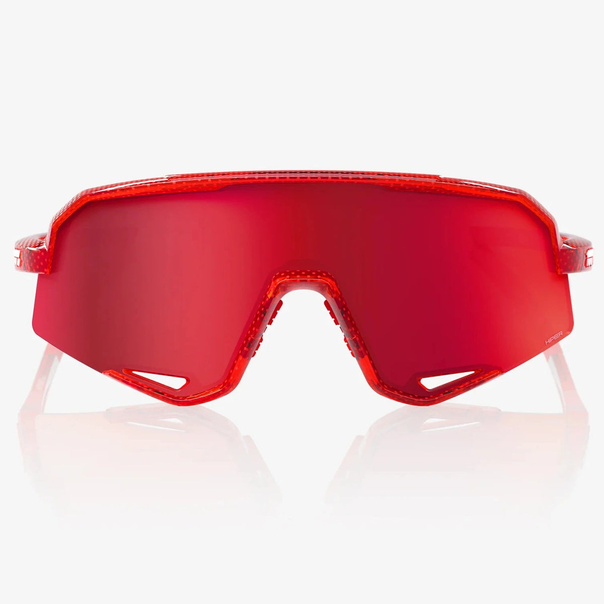 100% Slendale Glasses - Campari Translucent Red HiPER Fire Red