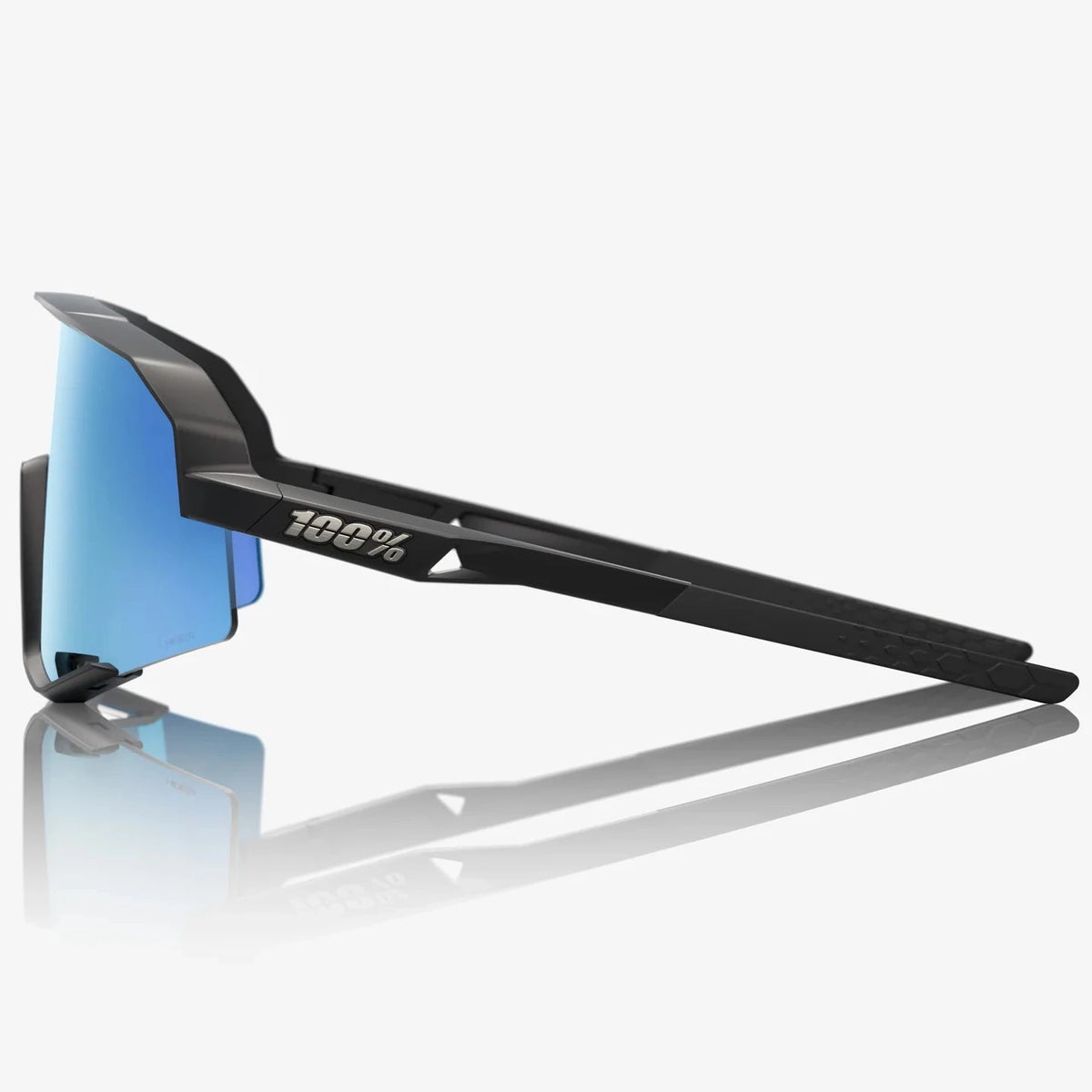 100% Slendale Glasses - Matte Black HiPER Blue ML Mirror