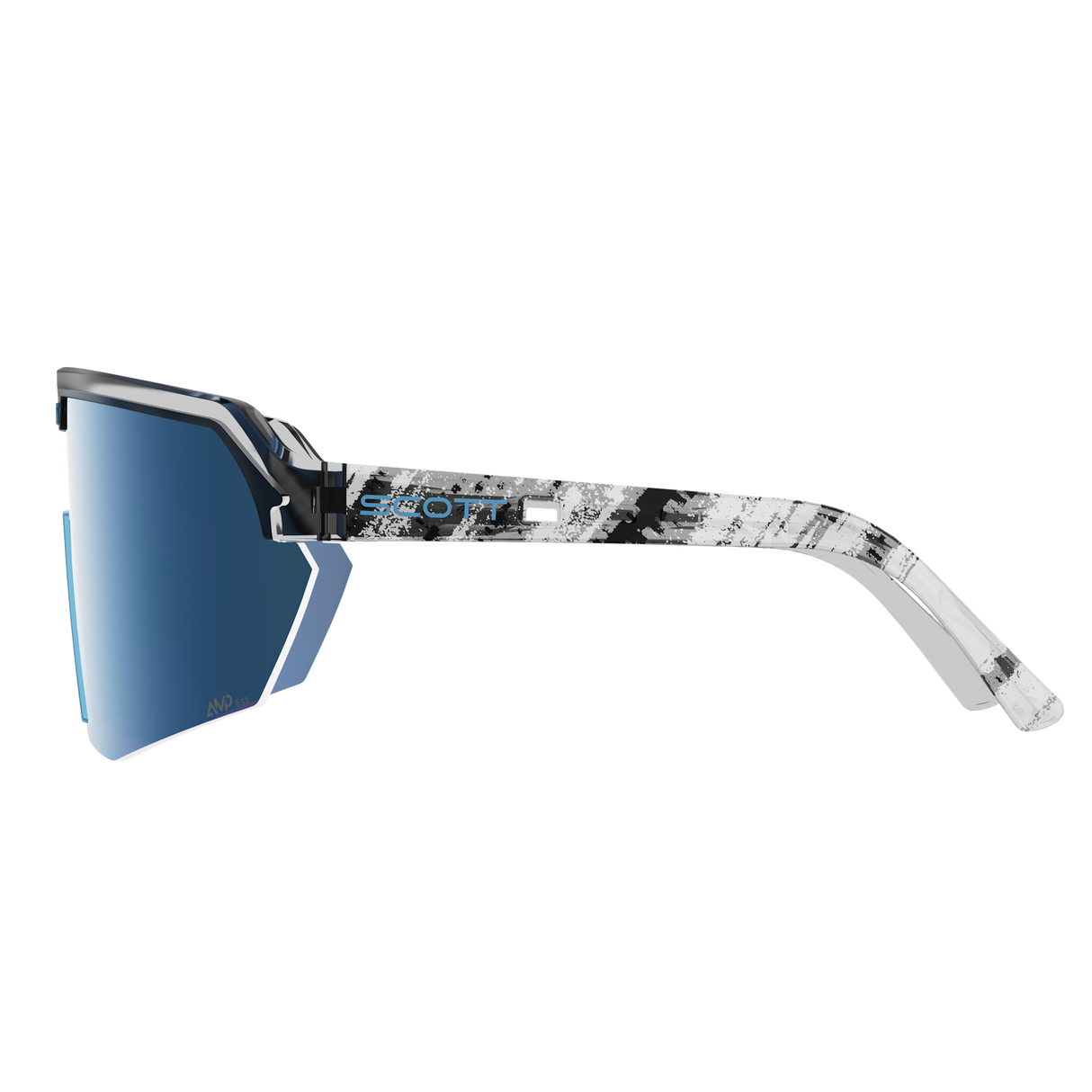 Occhiali Scott Sport Shield - Black Neon Blue Amp Beryl Blue Chrome Scott
