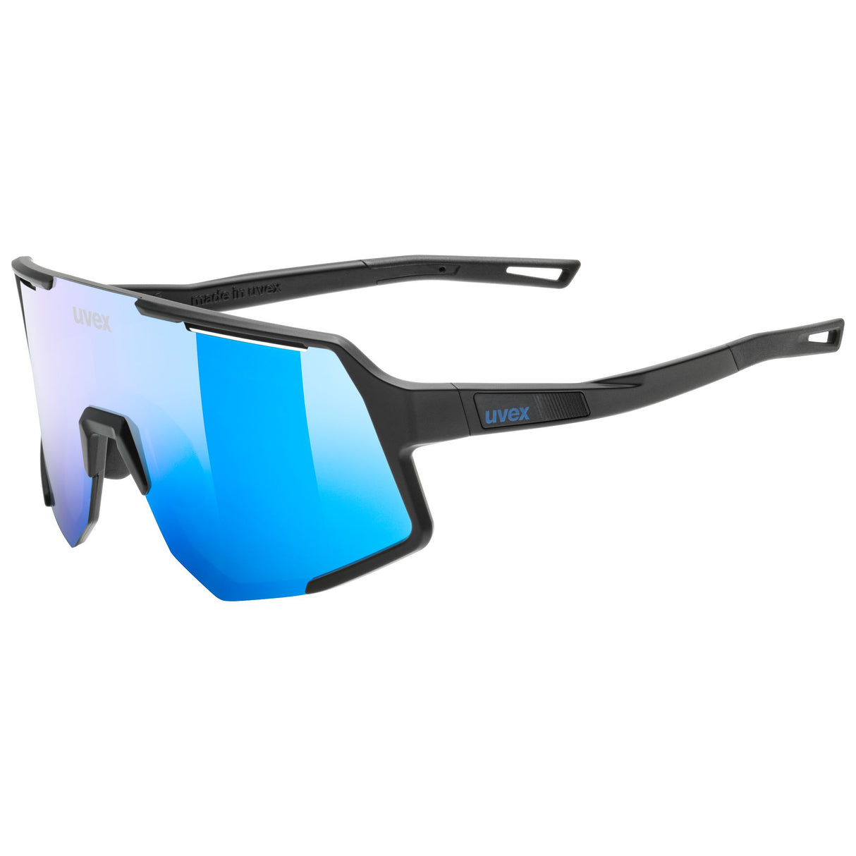 Uvex Sequenze Glasses - Black Matte Mirror Blue