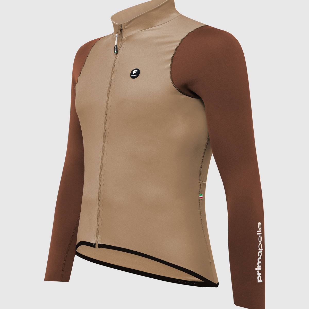 Maglia maniche lunghe Pissei Primapelle Bicolor - Argilla espresso