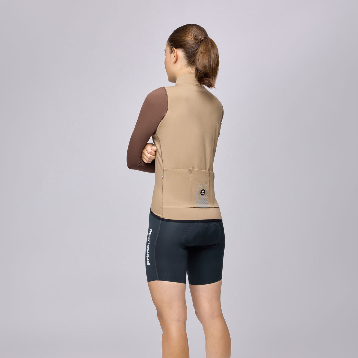 Maglia maniche lunghe Pissei Primapelle Bicolor - Argilla espresso
