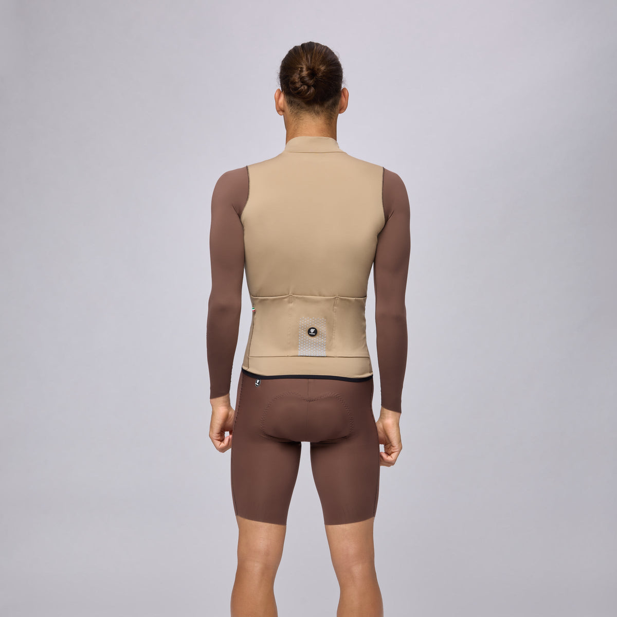 Maglia maniche lunghe Pissei Primapelle Bicolor - Argilla espresso