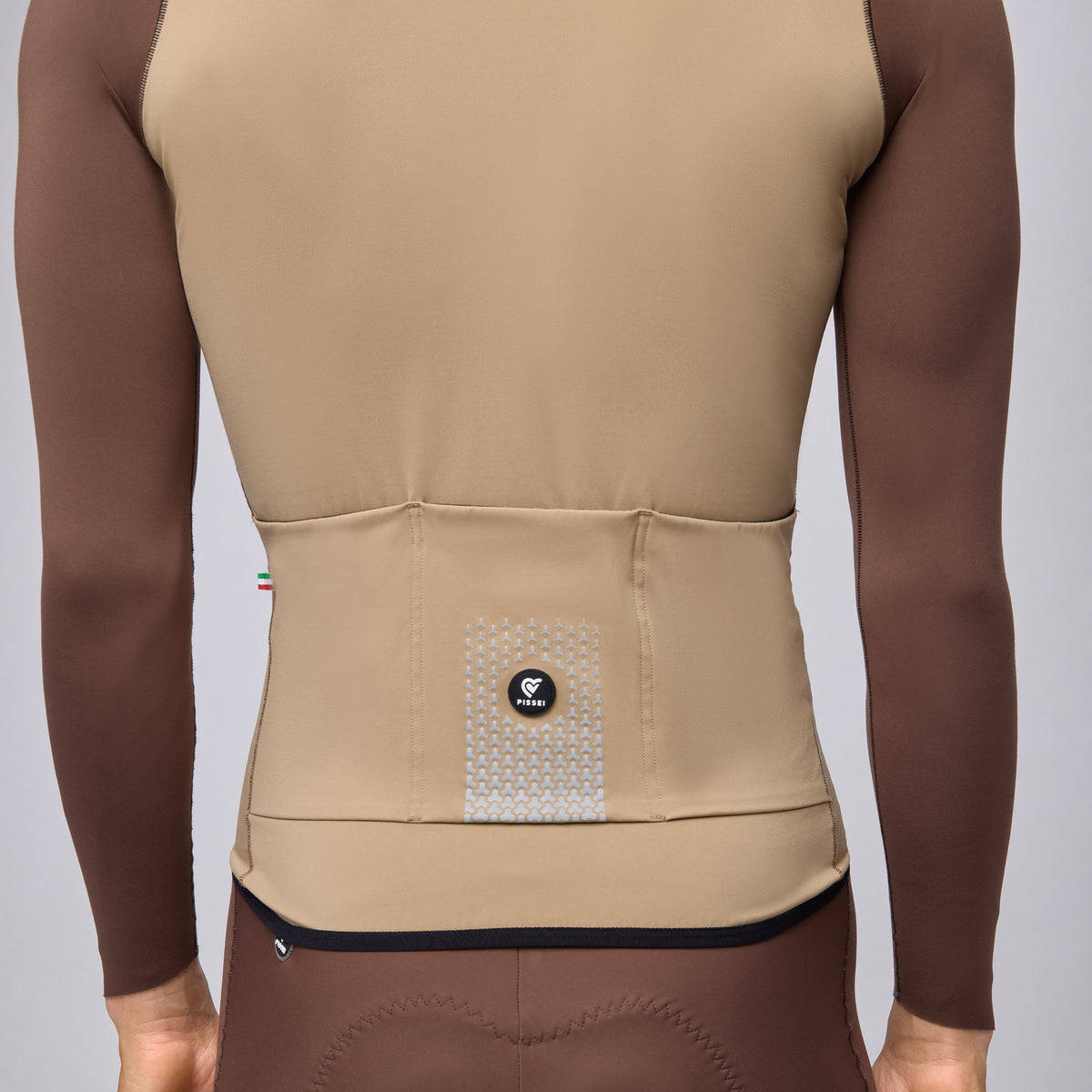 Maglia maniche lunghe Pissei Primapelle Bicolor - Argilla espresso
