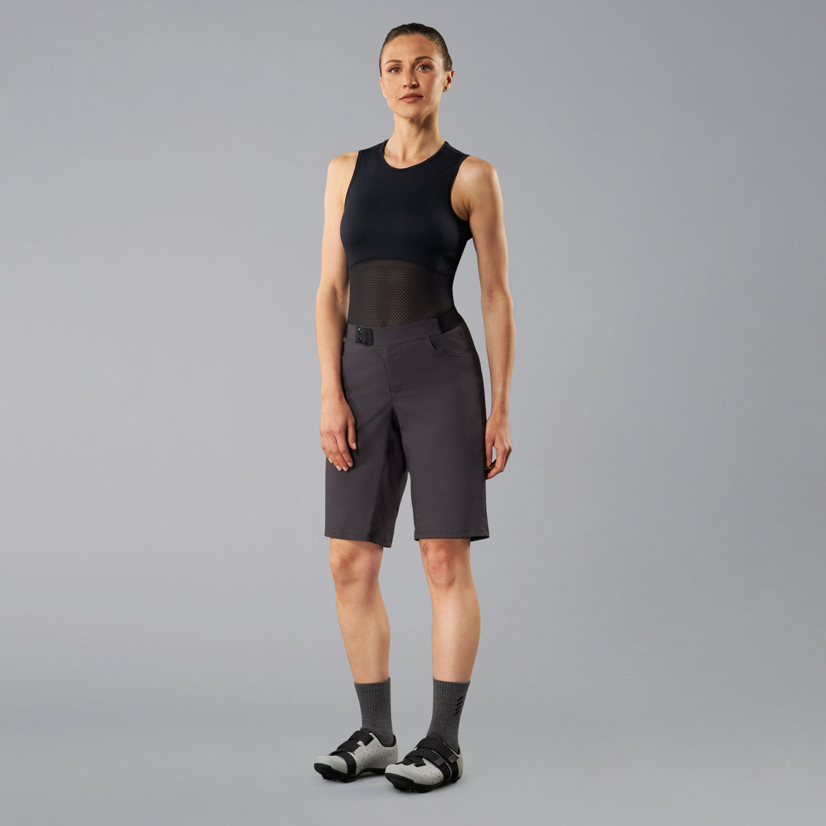 Pantaloncini MTB donna La Passione Leaf - Grigio scuro La Passione