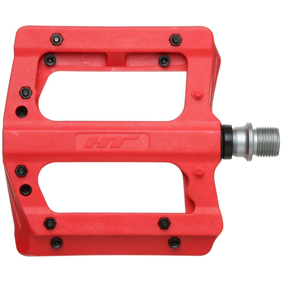 Pedales flat HT PA12A - Rojo