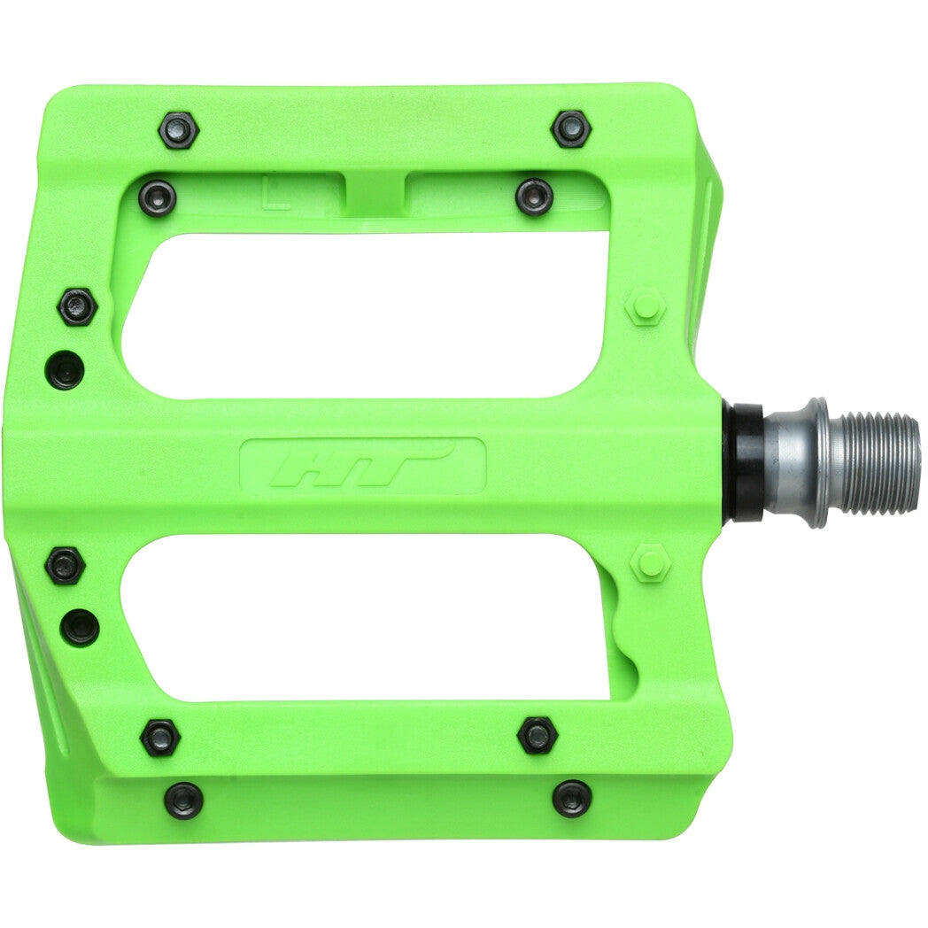 Pedali flat HT PA12A - Verde HT-Components