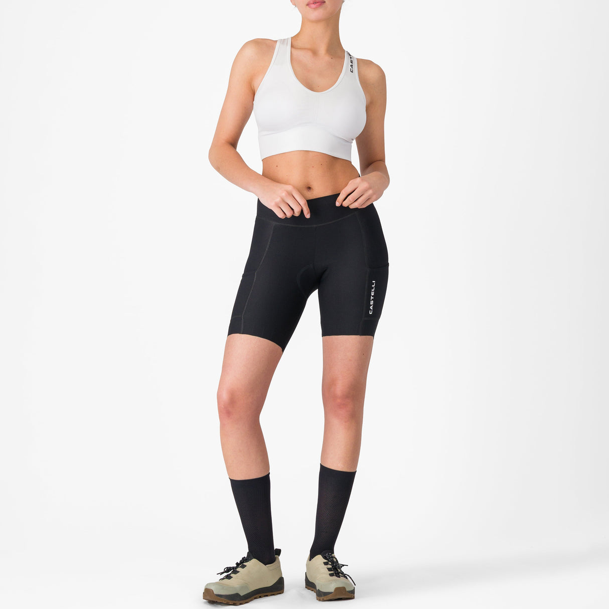 Soutien-gorge Castelli Comfort Travel Crop Top - Blanc