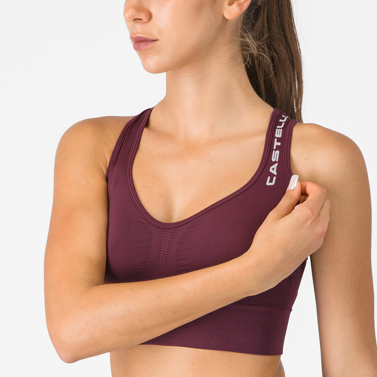 Sosten Castelli Comfort Travel Crop Top - Bordeaux