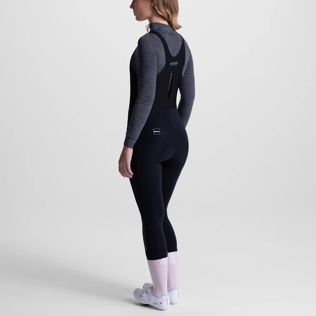 Santini Unico Edge 7/8 women bib tight - Black