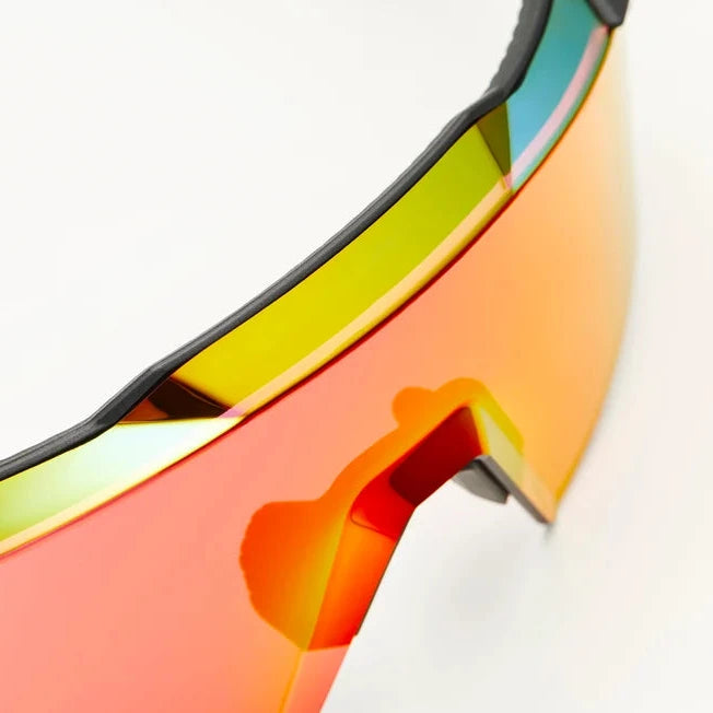 100% Aerocraft Brille - Soft Tact Black HiPER Red Multilayer Mirror
