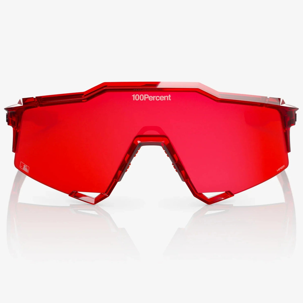 100% Speedcraft Sunglasses - MLB Authentic Polished Translucent Red HiPER® Fire Mirror