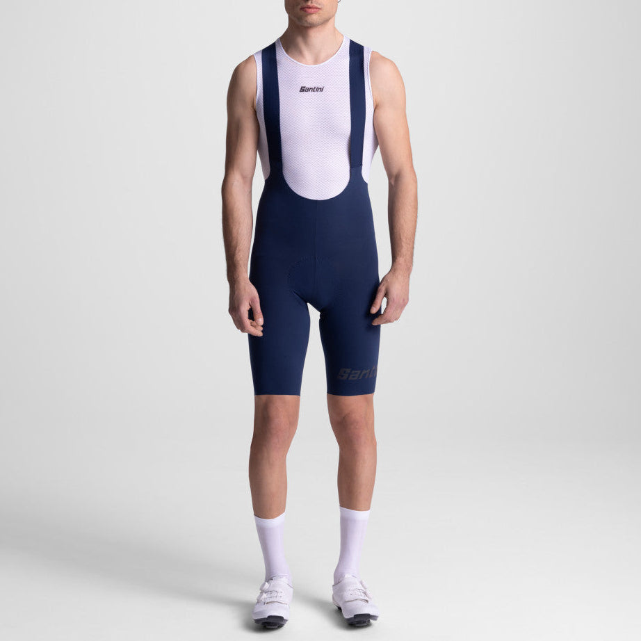 Cuissard à bretelles Santini Unico Edge 2 - Bleu