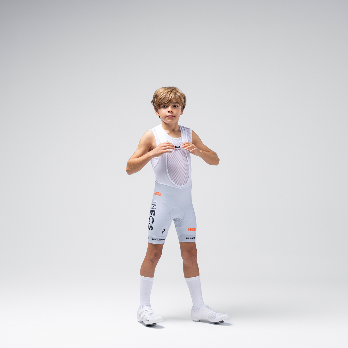 Salopette bambino Gobik Ineos Grenadiers 2026 Avant - Grigio Gobik