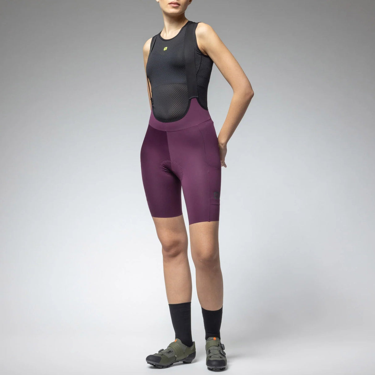 Ale Off Road Gravel Pro frau kurz tragerhose - Violett