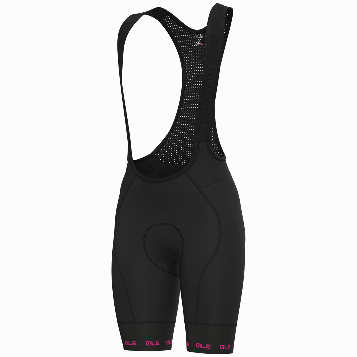Ale PR-E Strada 2.0 frau kurz tragerhose - Schwarz fuchsia