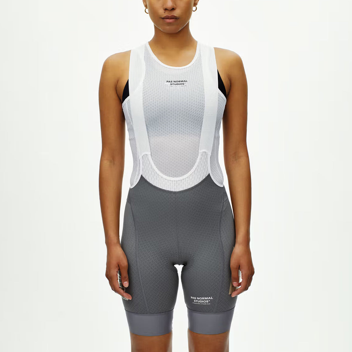 Pas Normal Studios Mechanism Logo women bib shorts - Grey