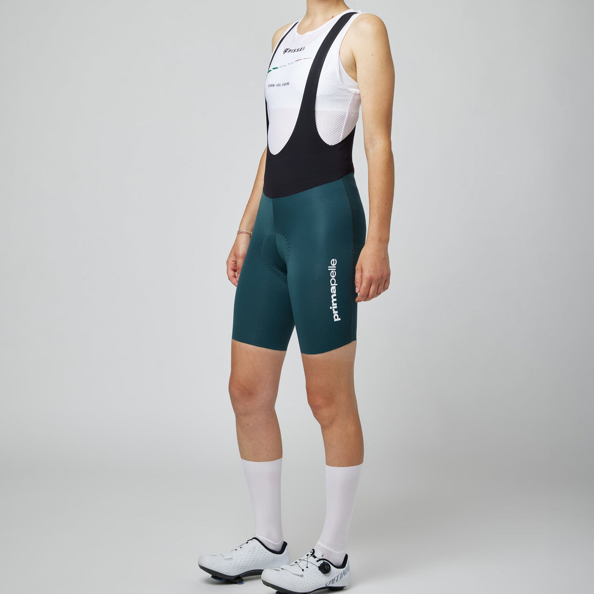 Cuissard à bretelles femme Pissei Primapelle - Vert noir