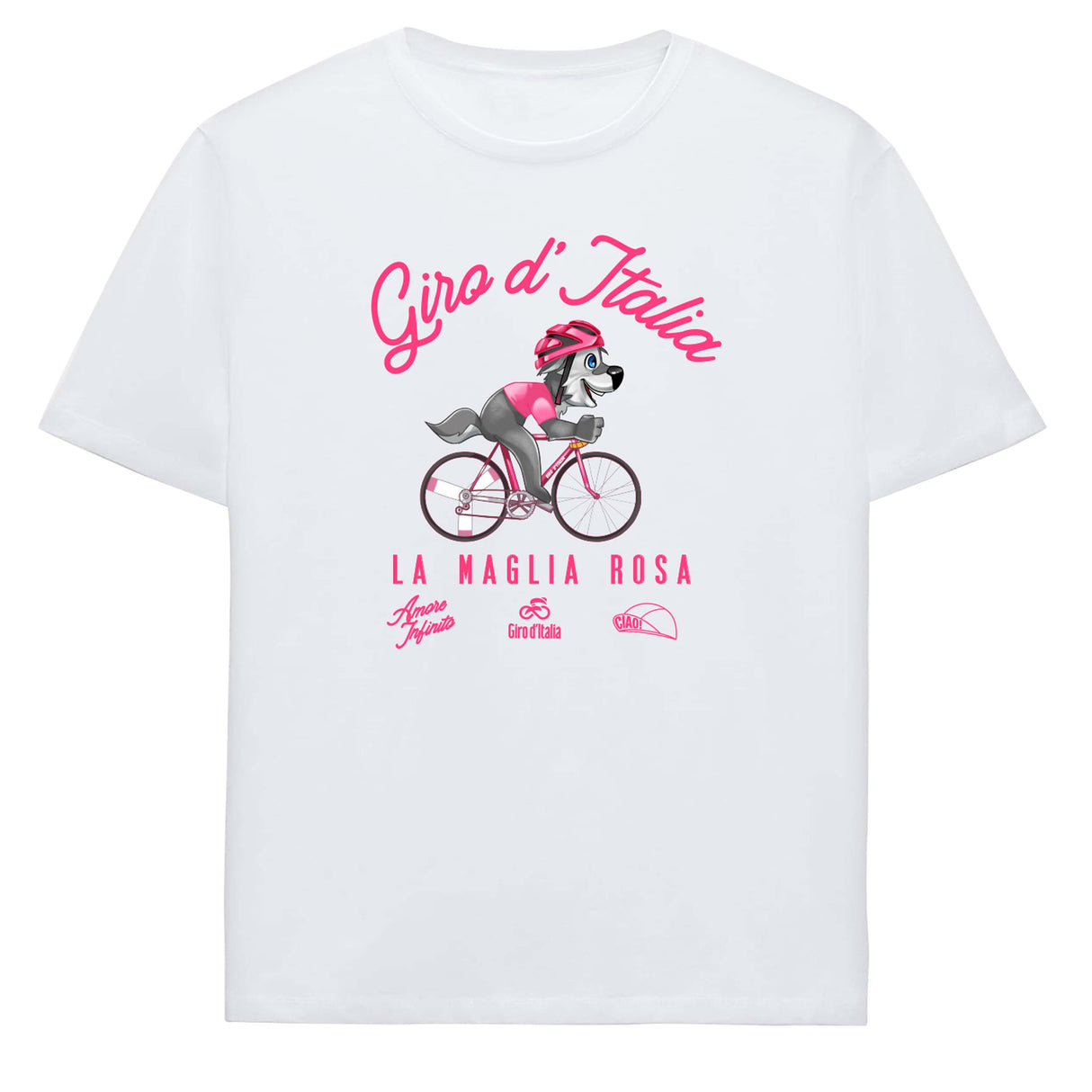 Kinder-T-Shirt Wolfie Rosafarbene Trikot Giro d'Italia