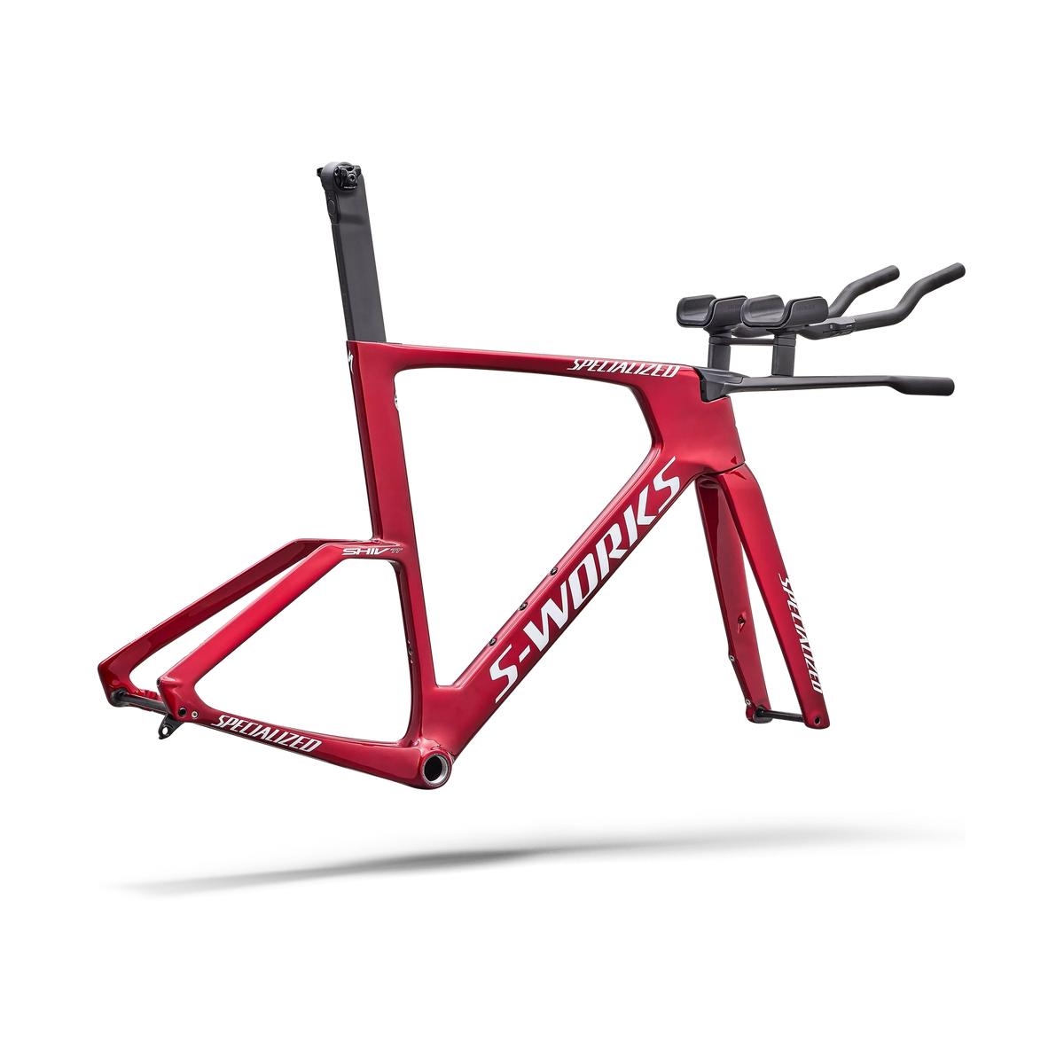 Rahmen Specialized S-Works Shiv TT Module - Gloss Ruby Metallic White Silver Metallic