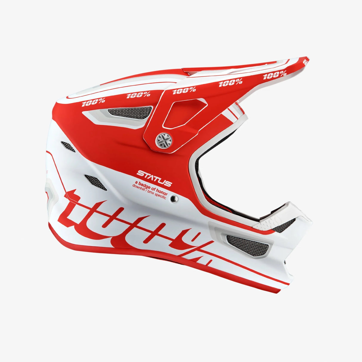 Casco 100% Status - Bianco rosso - O