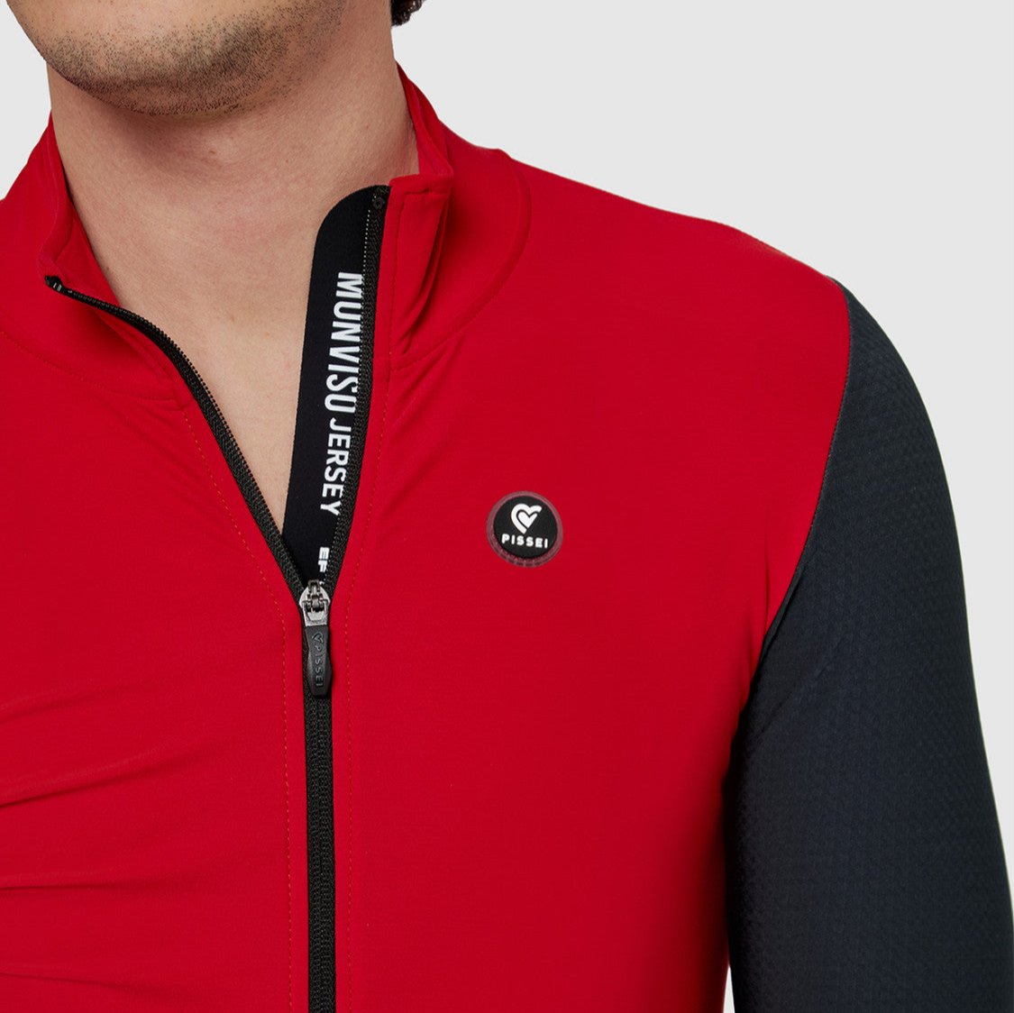 Maglia maniche lunghe Pissei Monviso - Rosso grigio - B