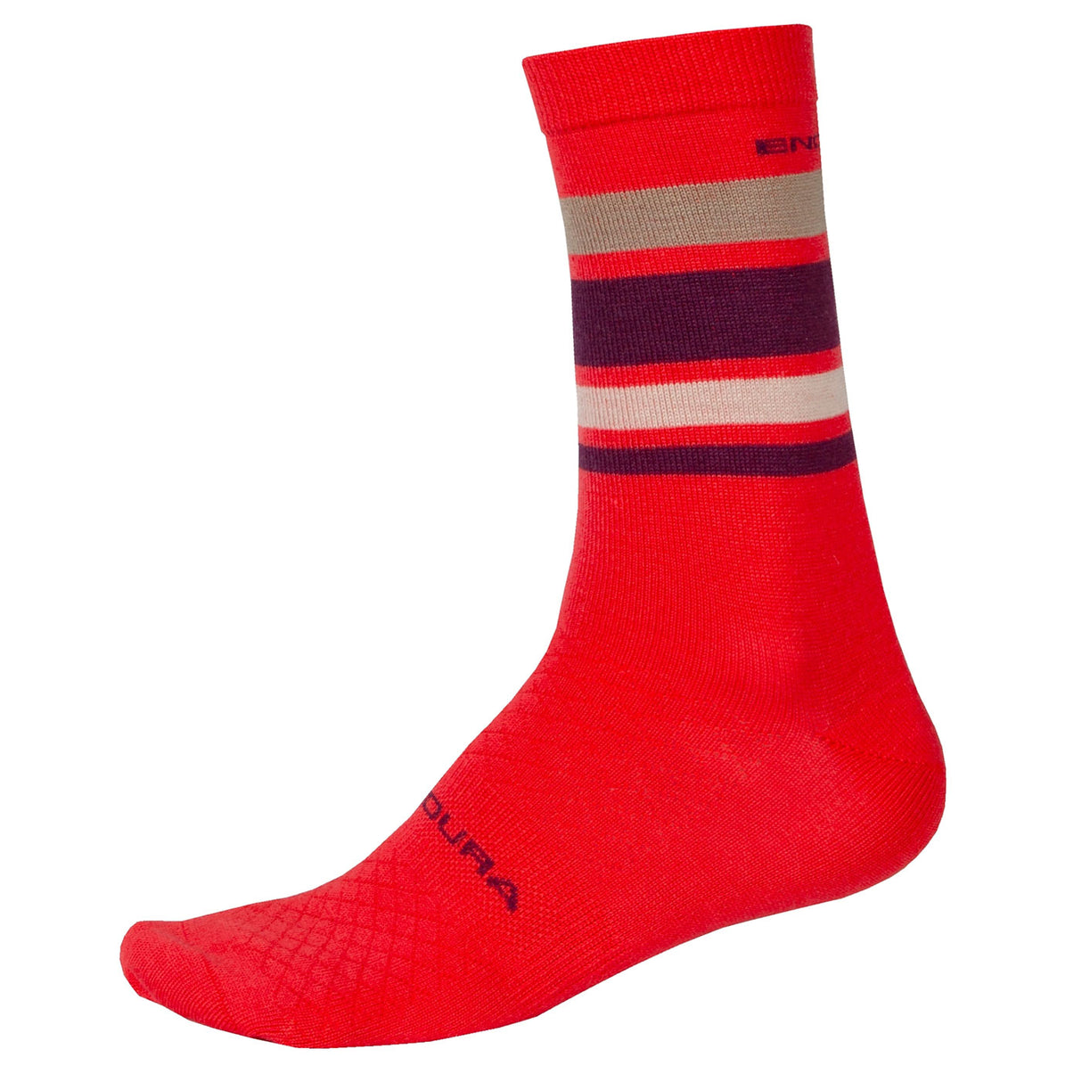 Calze Endura Baabaa Merino Stripe - Rosso viola - Q