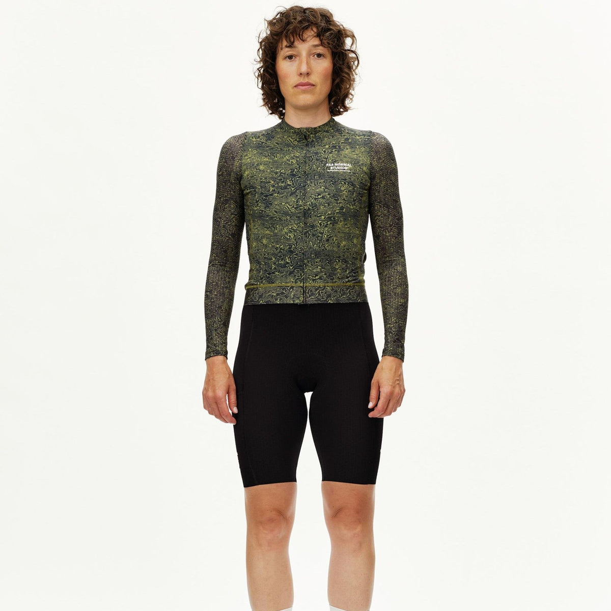Jersey women’s long-sleeve Pas Normal Studios Essential Light AOP Grain - Green