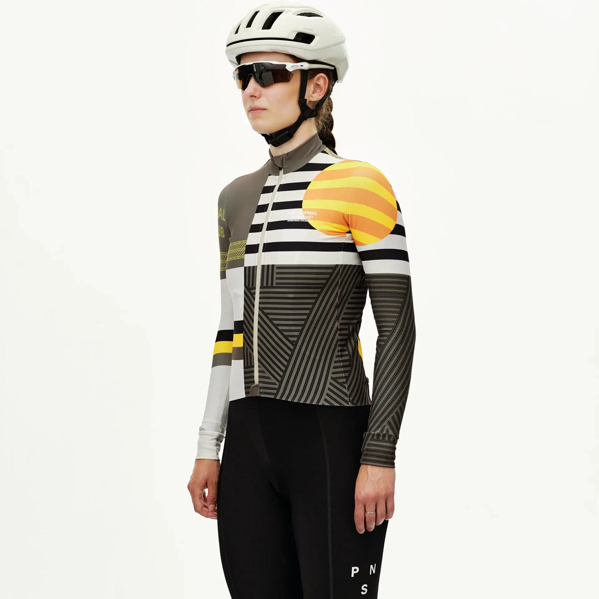 Jersey women's long sleeve Pas Normal Studios Mechanism AOP International - Beige