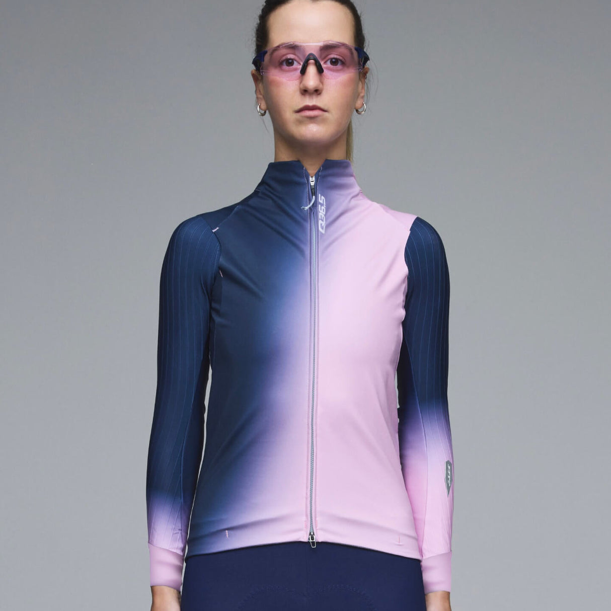 Weste damen Q36.5 Gregarius Hybrid Big Fade - Blau Rosa