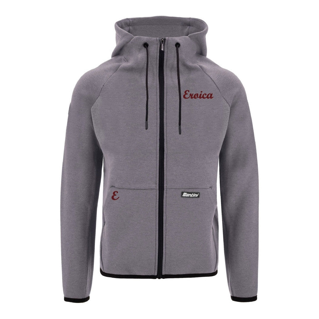 Felpa con cappuccio Santini Eroica - Grigio - A