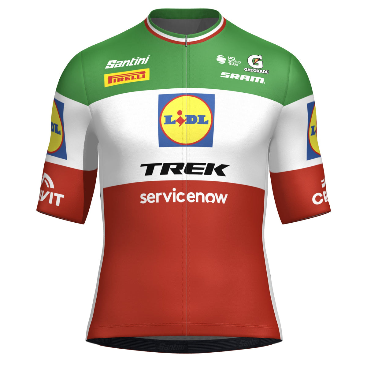 Trikot Santini Lidl Trek Italienischer Meister 2026 - Jonathan Milan